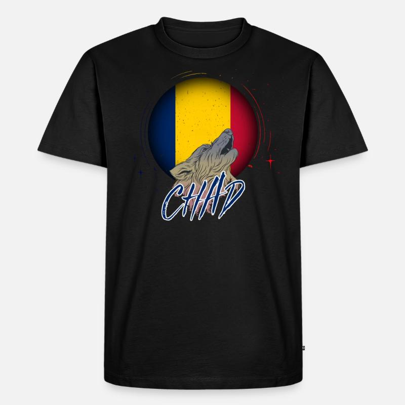 Tschad - Männer Premium Bio T-Shirt - Schwarz