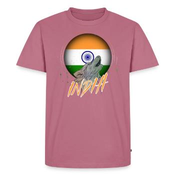 Inde - T-shirt Premium bio Homme - mauve - Devant - Nico (187cm)