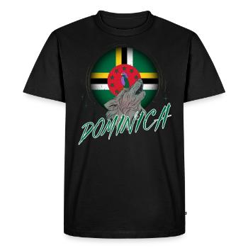 Dominique - T-shirt Premium bio Homme - noir - Devant - Nico (187cm)