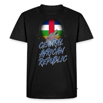 Central African Republic - Men's Premium Organic T-Shirt - black - Front - Nico (187cm)