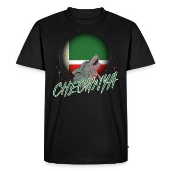 Tchétchénie - T-shirt Premium bio Homme - noir - Devant - Nico (187cm)
