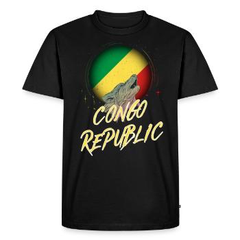 Congo Republic - Men's Premium Organic T-Shirt - black - Front - Nico (187cm)