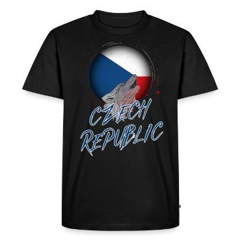 République tchèque - T-shirt Premium bio Homme - noir - Devant - Nico (187cm)