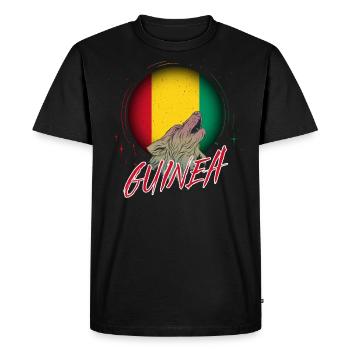 Guinée - T-shirt Premium bio Homme - noir - Devant - Nico (187cm)