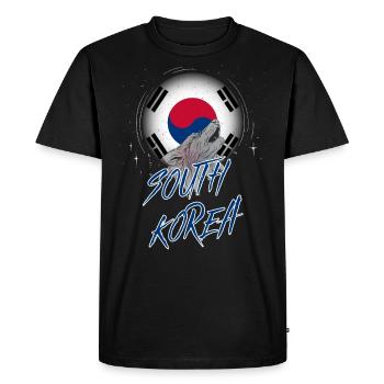 South Korea - Men's Premium Organic T-Shirt - black - Front - Nico (187cm)