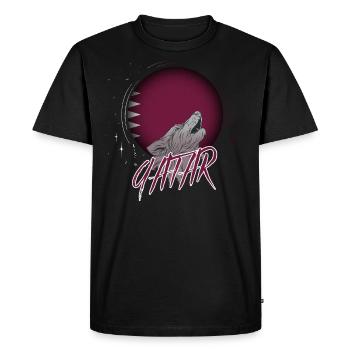 Qatar - Men's Premium Organic T-Shirt - black - Front - Nico (187cm)