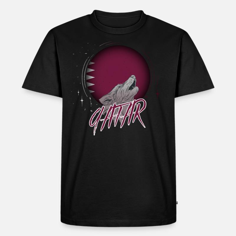 Katar - Männer Premium Bio T-Shirt - Schwarz
