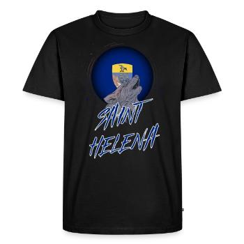 Sainte-Hélène - T-shirt Premium bio Homme - noir - Devant - Nico (187cm)