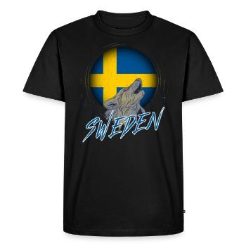 Suède - T-shirt Premium bio Homme - noir - Devant - Nico (187cm)