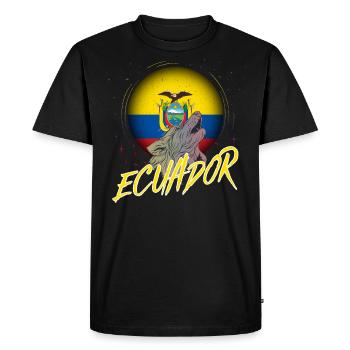 Équateur - T-shirt Premium bio Homme - noir - Devant - Nico (187cm)