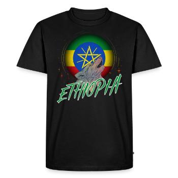 Ethiopia - Men's Premium Organic T-Shirt - black - Front - Nico (187cm)