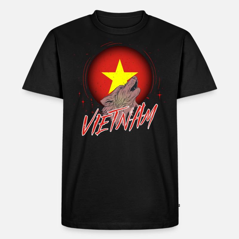 Vietnam - Männer Premium Bio T-Shirt - Schwarz