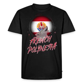 French Polynesia - Men's Premium Organic T-Shirt - black - Front - Nico (187cm)