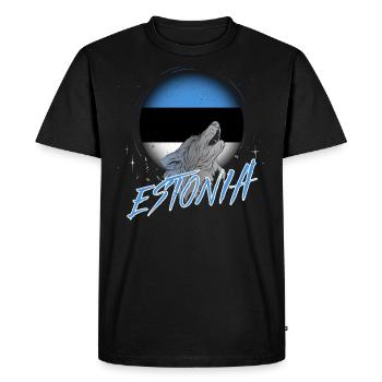 Estonie - T-shirt Premium bio Homme - noir - Devant - Nico (187cm)