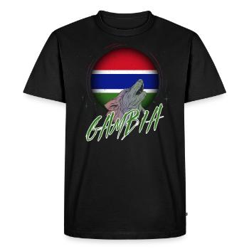 Gambie - T-shirt Premium bio Homme - noir - Devant - Nico (187cm)