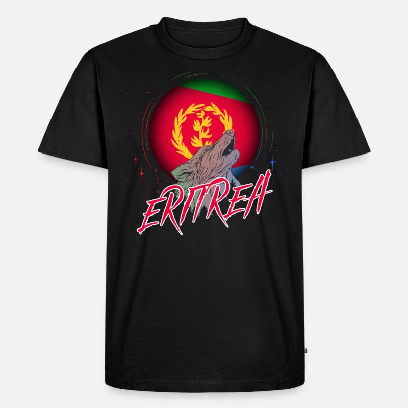 Eritrea - Männer Premium Bio T-Shirt - Schwarz