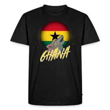 Ghana - T-shirt Premium bio Homme - noir - Devant - Nico (187cm)
