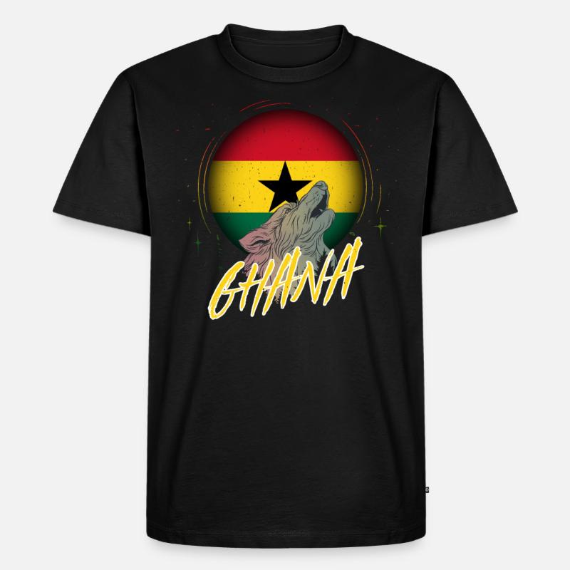 Ghana - Männer Premium Bio T-Shirt - Schwarz