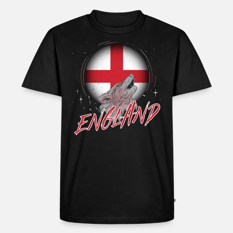 England - Männer Premium Bio T-Shirt - Schwarz
