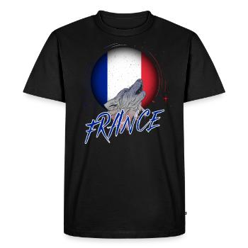 France - T-shirt Premium bio Homme - noir - Devant - Nico (187cm)
