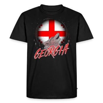 Géorgie - T-shirt Premium bio Homme - noir - Devant - Nico (187cm)