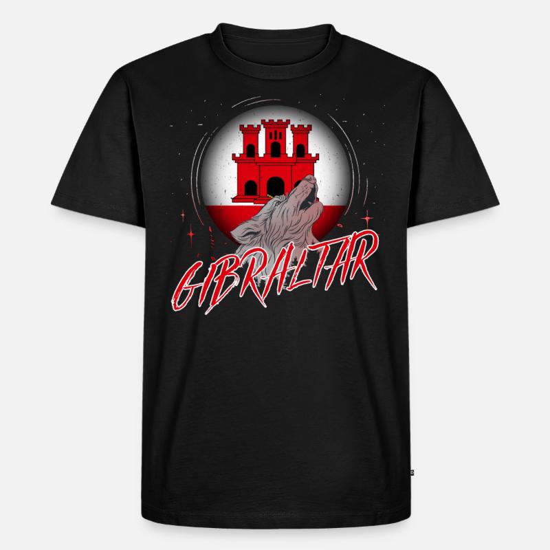 Gibraltar - Männer Premium Bio T-Shirt - Schwarz
