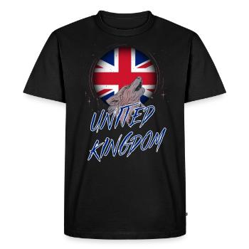 Royaume-Uni - T-shirt Premium bio Homme - noir - Devant - Nico (187cm)