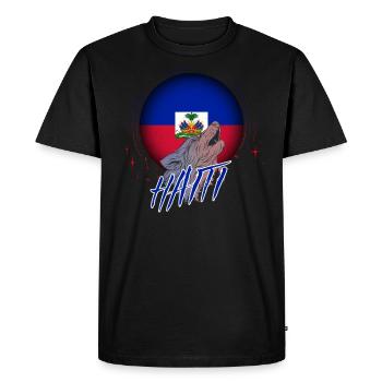 Haïti - T-shirt Premium bio Homme - noir - Devant - Nico (187cm)