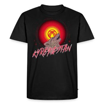 Kyrgyzstan - Men's Premium Organic T-Shirt - black - Front - Nico (187cm)