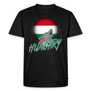 Hongrie - T-shirt Premium bio Homme - noir - Devant - Nico (187cm)