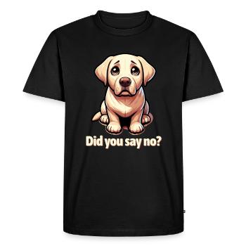 Cute Labrador Retriever - Men's Premium Organic T-Shirt - black - Front - Nico (187cm)