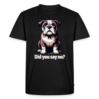 Cute Bulldog - Men's Premium Organic T-Shirt - black - Front - Nico (187cm)