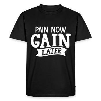 Souffrir aujourd’hui, gagner demain – - T-shirt Premium bio Homme - noir - Devant - Nico (187cm)