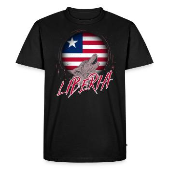 Libéria - T-shirt Premium bio Homme - noir - Devant - Nico (187cm)