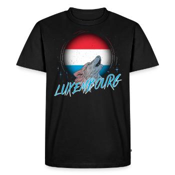 Luxembourg - T-shirt Premium bio Homme - noir - Devant - Nico (187cm)