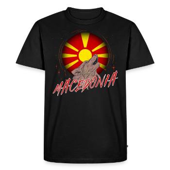 Macedonia - Men's Premium Organic T-Shirt - black - Front - Nico (187cm)