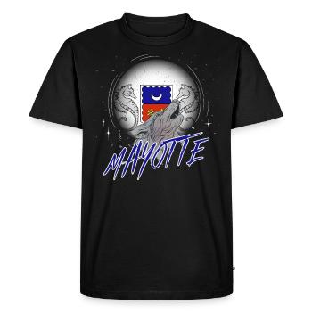 Mayotte - Men's Premium Organic T-Shirt - black - Front - Nico (187cm)