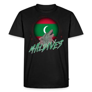 Maldives - Men's Premium Organic T-Shirt - black - Front - Nico (187cm)