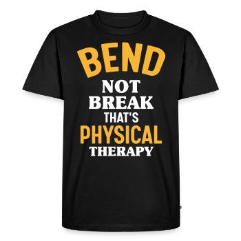 "mastering The Bend – Resilience In Therapy" - Men's Premium Organic T-Shirt - black - Front - Nico (187cm)