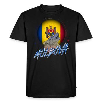Moldavie - T-shirt Premium bio Homme - noir - Devant - Nico (187cm)