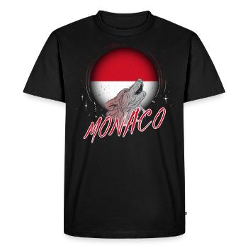 Monaco - Men's Premium Organic T-Shirt - black - Front - Nico (187cm)