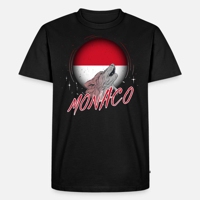 Monaco - Männer Premium Bio T-Shirt - Schwarz