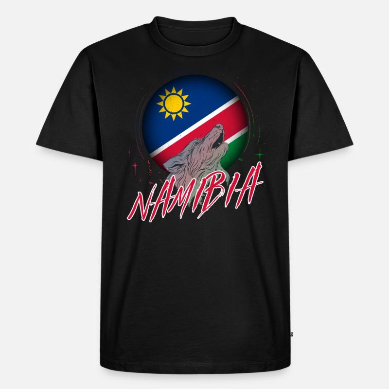 Namibia - Männer Premium Bio T-Shirt - Schwarz