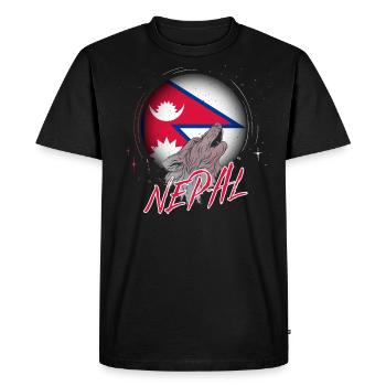 Nepal - Men's Premium Organic T-Shirt - black - Front - Nico (187cm)