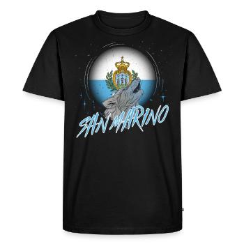 Saint-Marin - T-shirt Premium bio Homme - noir - Devant - Nico (187cm)