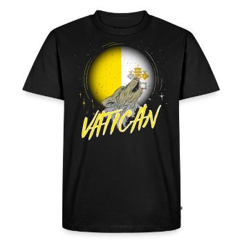 Vatican - Men's Premium Organic T-Shirt - black - Front - Nico (187cm)
