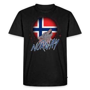 Norvège - T-shirt Premium bio Homme - noir - Devant - Nico (187cm)