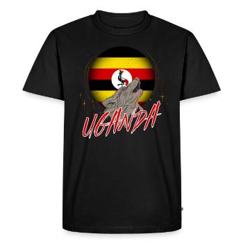 Uganda - Men's Premium Organic T-Shirt - black - Front - Nico (187cm)