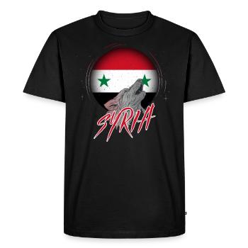 Syria - Men's Premium Organic T-Shirt - black - Front - Nico (187cm)