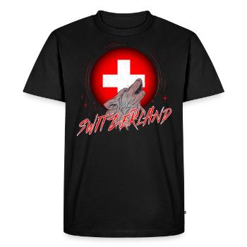 Suisse - T-shirt Premium bio Homme - noir - Devant - Nico (187cm)